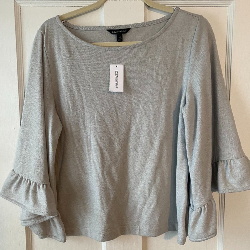 Banana Republic Ruffled Sleeve Tee